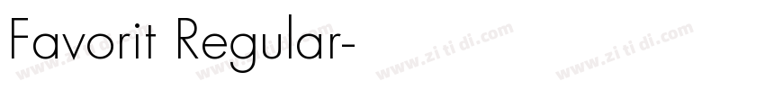 Favorit Regular字体转换